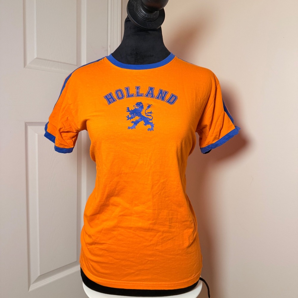 VTG Fox Originals Orange Y2K Graphic Tee Shirt Holland Short Sleeve 90s SZ M